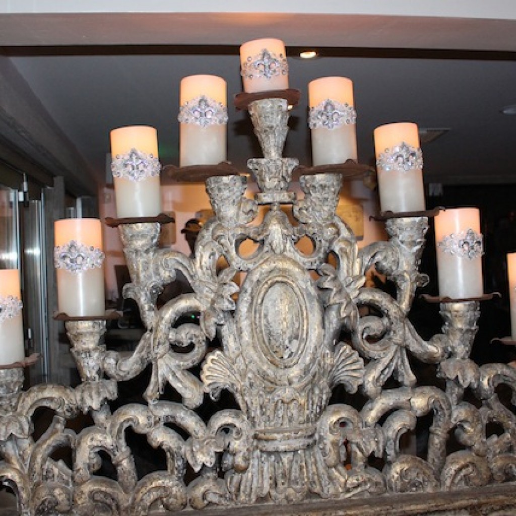 Inside New West Hollywood Restaurant Pump Candle Romantic Holder
